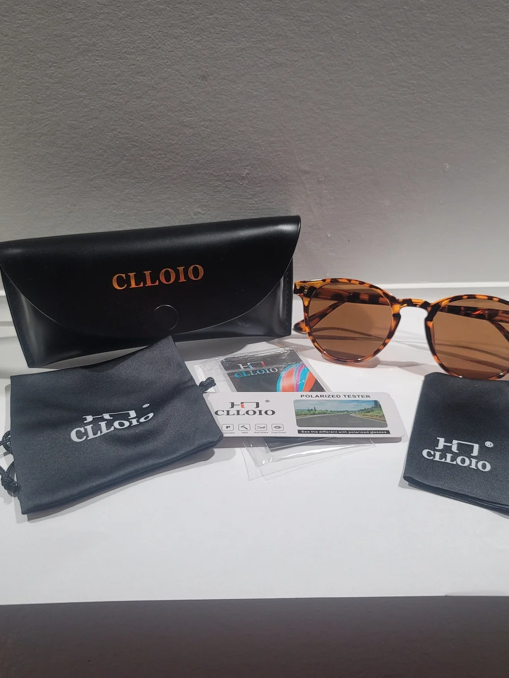 CLLOIO Tortoiseshell Polarized Sunglasses - Brown Lenses